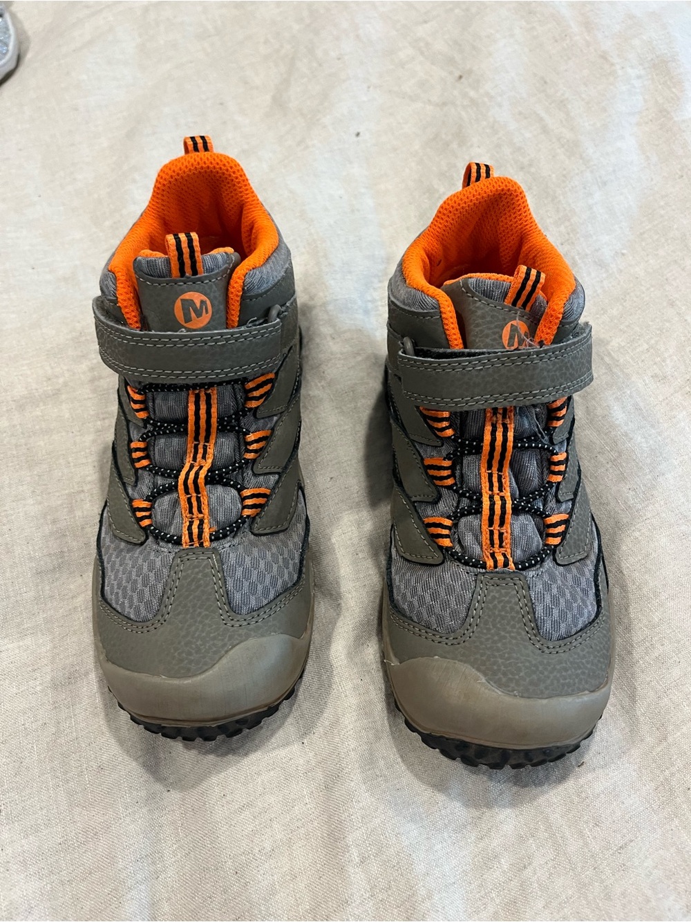Merrell Kids Gray and Orange Outdoor Sneakers